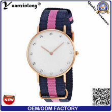 Yxl-213 Nueva Moda Nylon Correa Diamond Luxury Women Relojes de cuarzo de alta calidad Vogue Watch muñeca